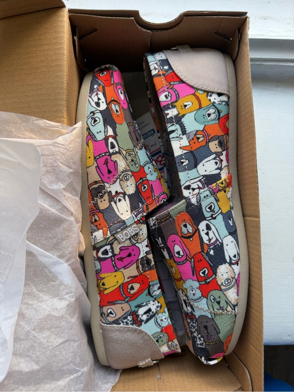 Skechers BOBS Multicolor Animal Print Slip-Ons